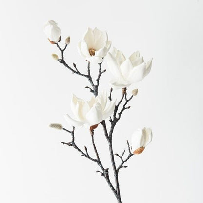 Magnolia Artificial Japanese Spray in White 100cm