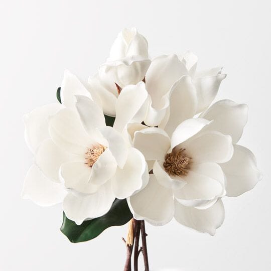 Magnolia Japanese Faux Bouquet White 35cm
