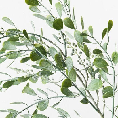 Boxwood Berry Faux Spray Grey Green 66cm