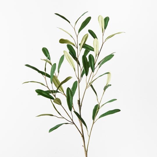 Olive Leaf Faux Spray in Green  92cm