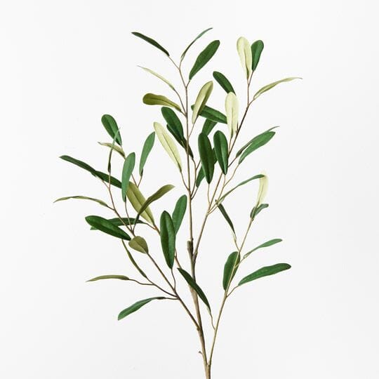 Olive Leaf Faux Spray in Green - 92cm