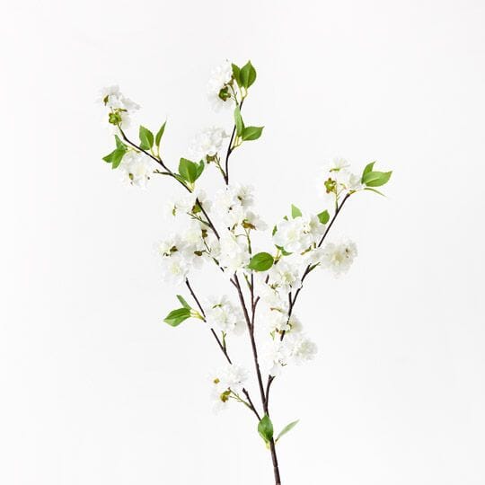 Cherry Faux Blossom in White 90cm