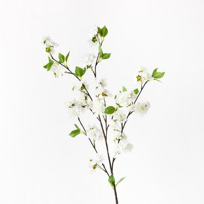 Cherry Faux Blossom in White 90cm