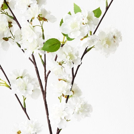 Cherry Faux Blossom in White 90cm