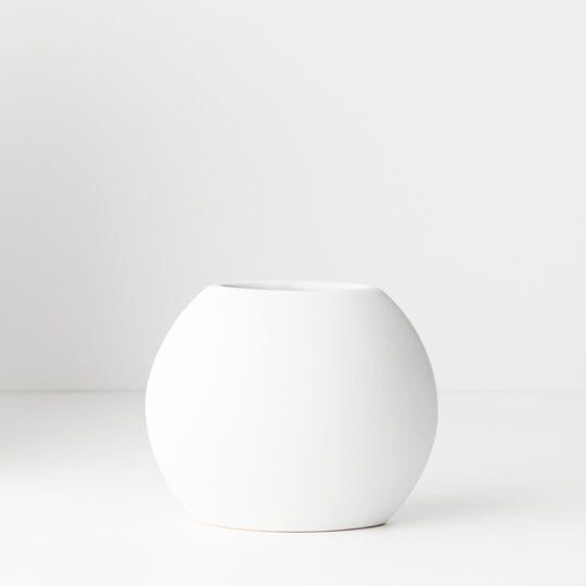 Jojo Moon Vase in Satin White - Small