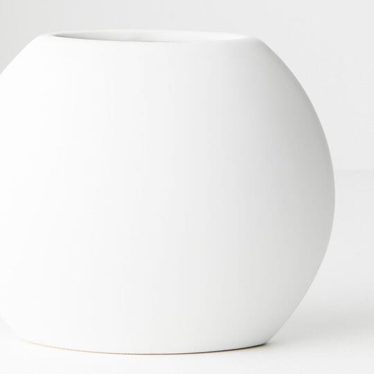 Jojo Moon Vase in Satin White - Small