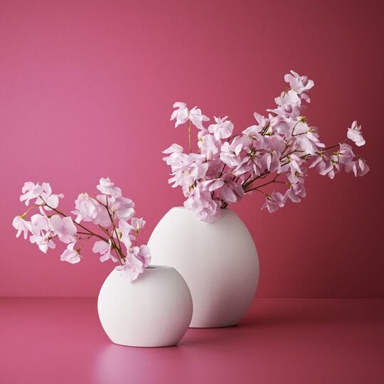 Jojo Moon Vase in Satin White - Small