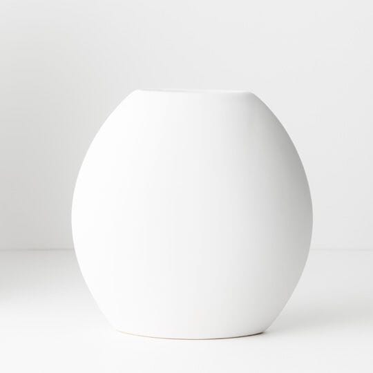 Jojo Fishbowl Vase in Satin White - Large