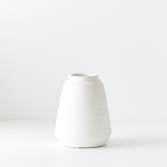 Syros Texture in Vase in Matte White 20cm