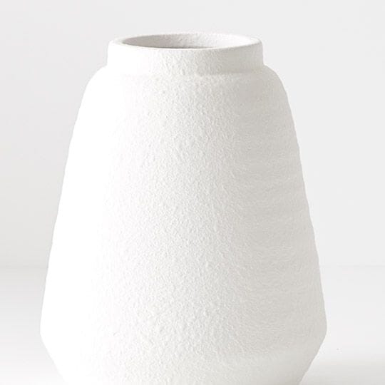 Syros Texture in Vase in Matte White 20cm