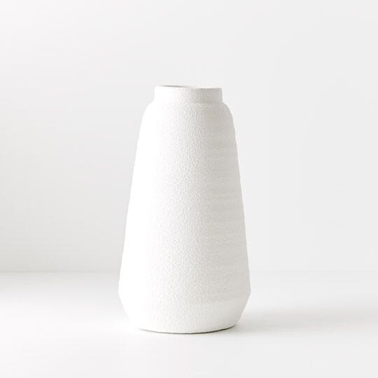 Syros Texture Vase in Matte White 30cm