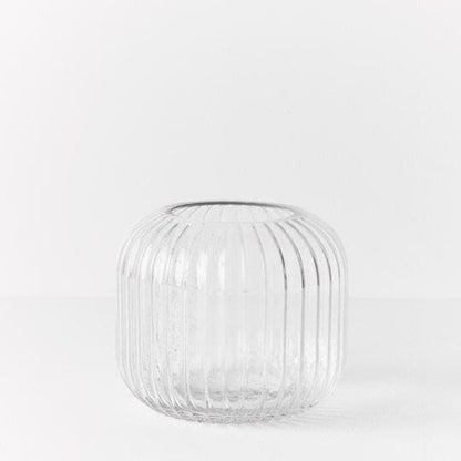 Lola Ripple Glass Vase in Clear 15cm
