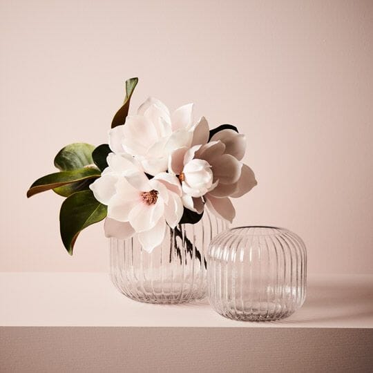 Lola Ripple Glass Vase in Clear 15cm