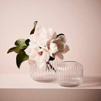 Lola Ripple Glass Vase in Clear 15cm