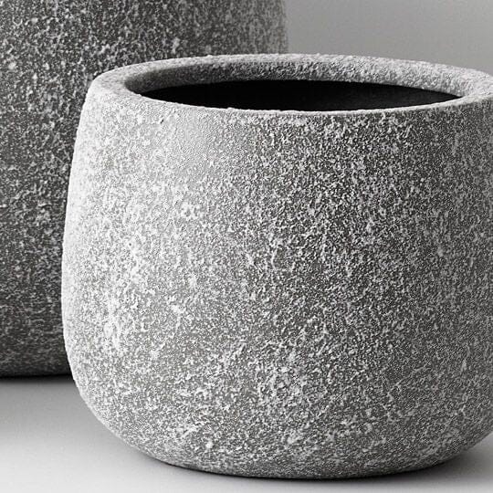 Imeri Stone Textured Pot in Grey - Small