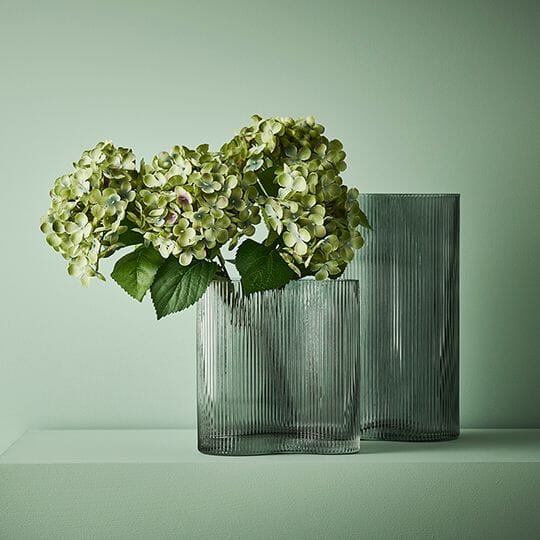 Hydrangea Artificial Bush in Green 46cm