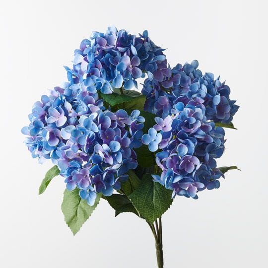 Hydrangea Artificial Bush in Blue 46cm