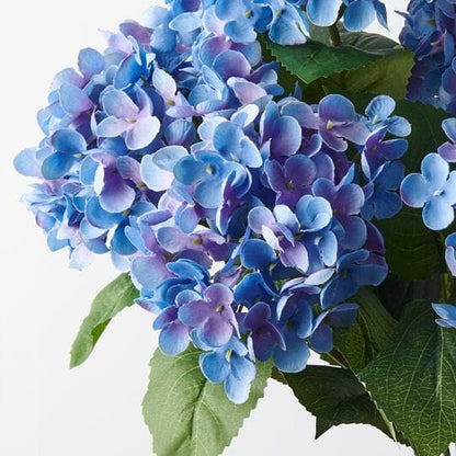 Hydrangea Artificial Bush in Blue 46cm