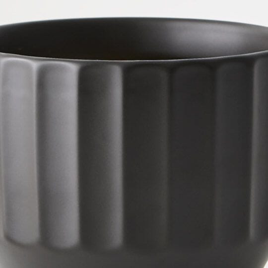 Estella Ceramic Footed Pot in Black - Medium