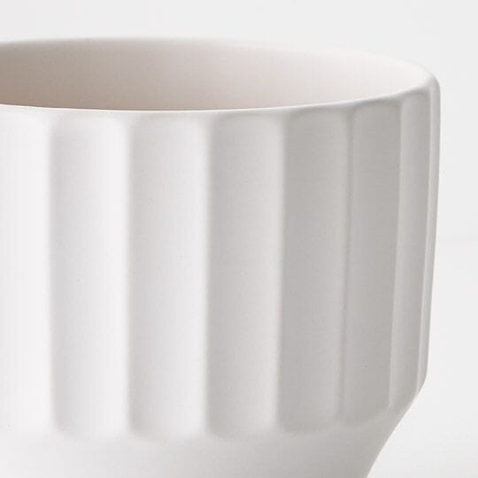 Estella Ceramic Footed Pot in White - Medium