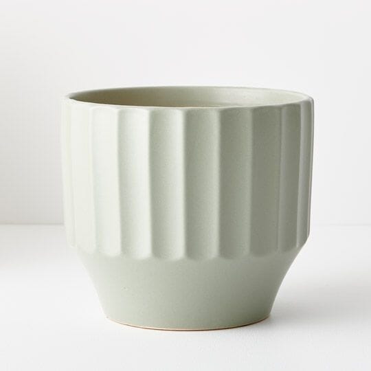 Estella Ceramic Footed Pot in Sage Green - Large