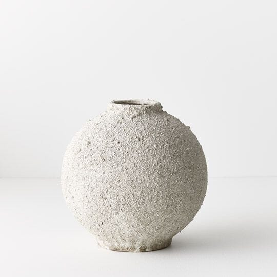 Margarida Stone Textured Vase in Antique Grey 21cm