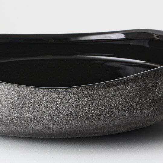 Katia Oversized Stone Bowl in Matte Black - 37cm
