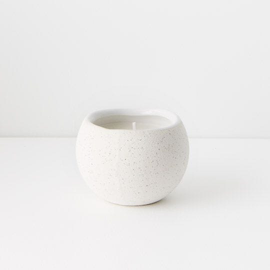Sabine Bergamot Candle in White Stone 8cm