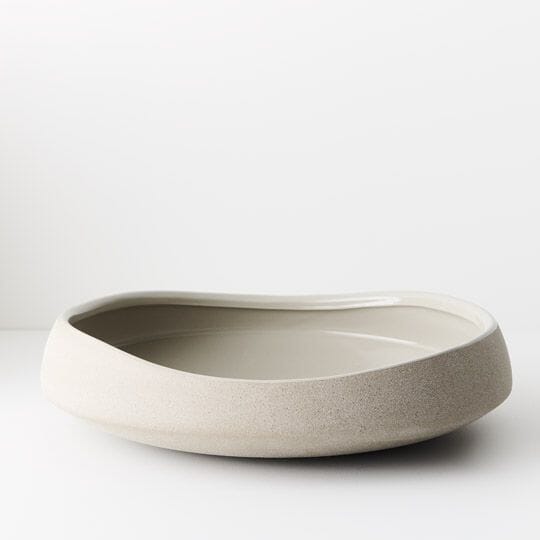 Katia Oversized Stone Bowl in Matte Grey - 37cm