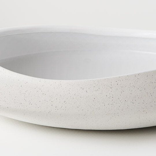 Katia Oversized Stone Bowl in Matte White - 37cm