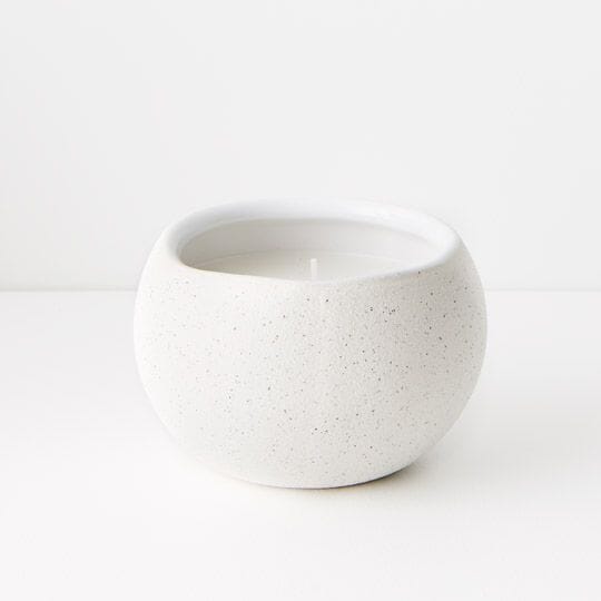 Sabine Bergamot Candle in White Stone 12cm