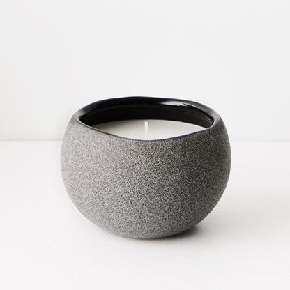Sabine Rose Candle in Black Stone 12cm