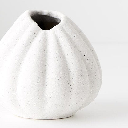 Allegra Stoneware Vase in White 11cm