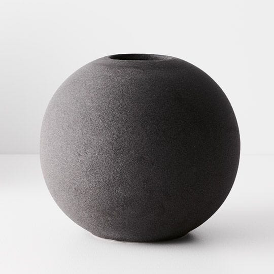 Katia Textured Ball Vase in Black - Large