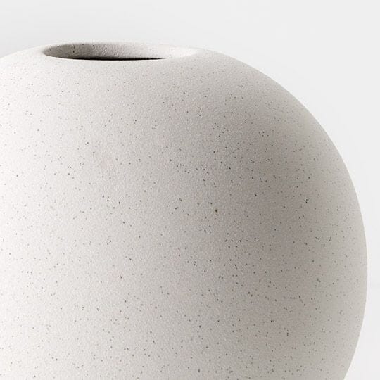 Katia Textured Ball Vase in White - Large