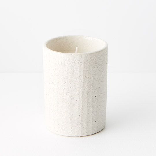 Juliette Vanilla Candle in White Stone 9cm