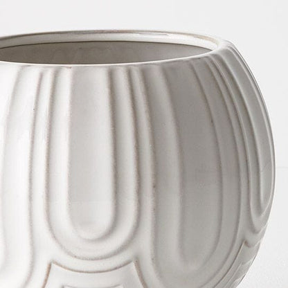 Mavise Ceramic Pot in White - Small