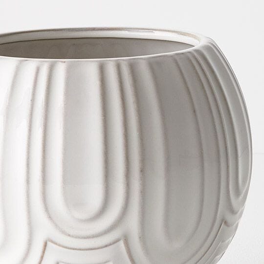 Mavise Ceramic Pot in White - Large