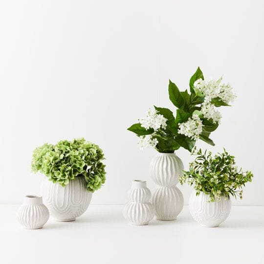 Mavise Ceramic Pot in White - Small