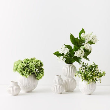 Mavise Ceramic Pot in White - Small