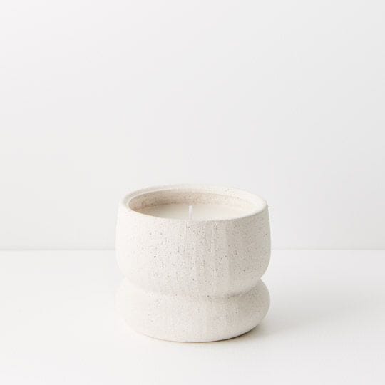 Valerie Bergamot Candle in White Stone 10cm