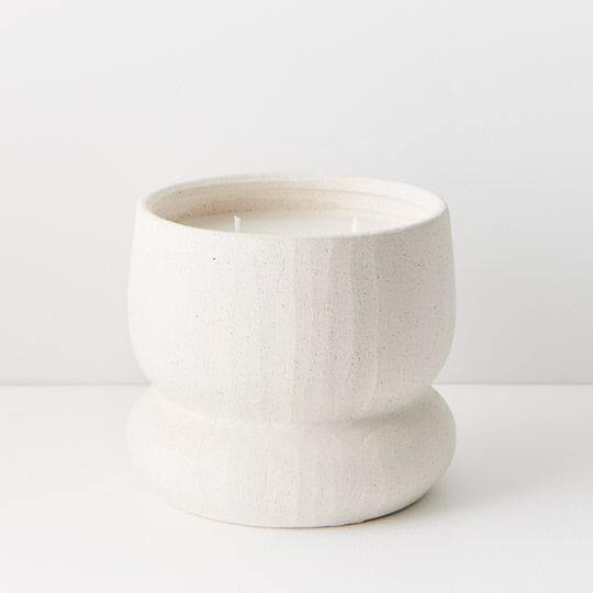 Valerie Bergamot Candle in White Stone 14cm