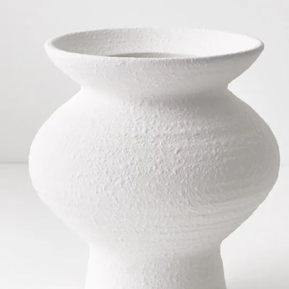 Tova Stoneware Vase in White 23cm