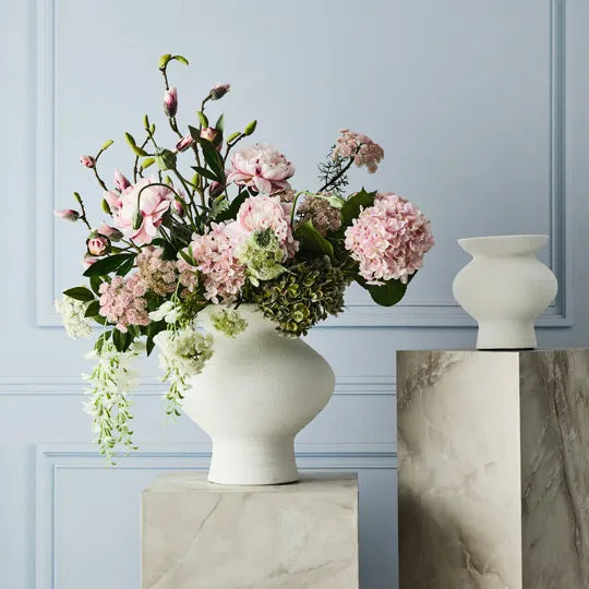 Tova Stoneware Vase in White 23cm
