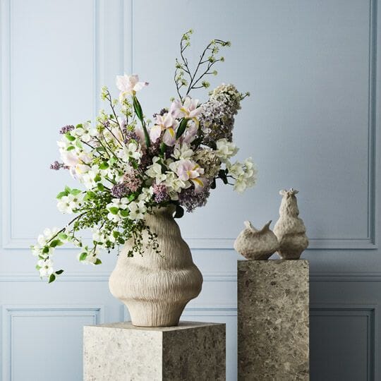 Bougainvillea Artificial Spray in White 84cm