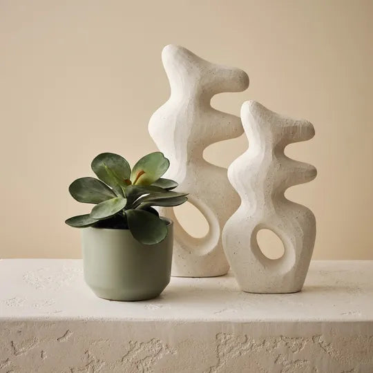 Jagger Stoneware Sculpture in White 28cm