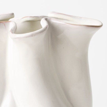 Rima Ceramic Vase in Satin White 24cm