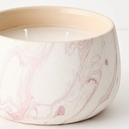 Ophelia Stoneware Candle in Boysenberry Swirl 12.5cm