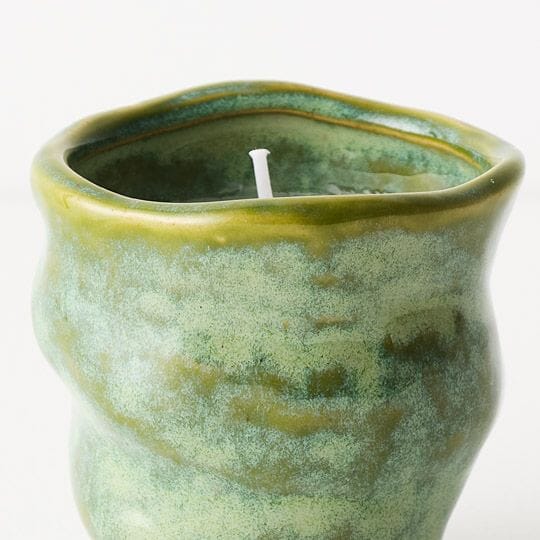 Inez Fig Candle in Satin Green 8cm