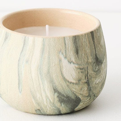 Ophelia Stoneware Candle in Sage Swirl 12.5cm